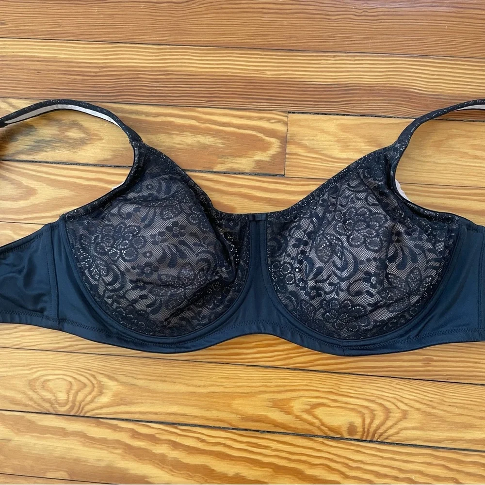 Amoena 1087 Annette Mastectomy Underwire Bra Black NWT - Picture 2 of 7